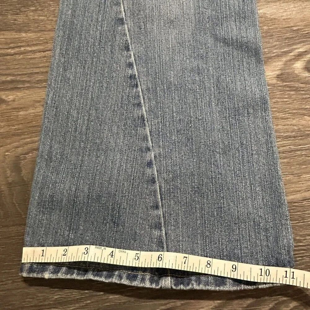 Be Good Size Large Patchwork Embroidered Denim Distressed Flare Jeans Y2K 00s
